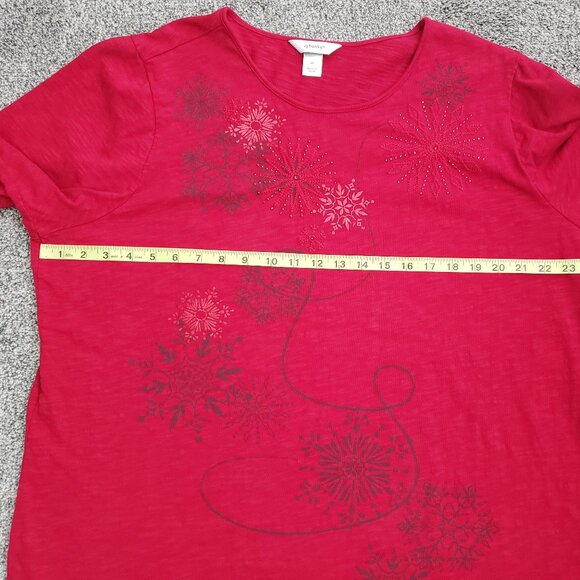 ***CJ Banks 2X Pull Over Top Shirt 100% Cotton Blouse Tee Shirt 3/4 Sleeve*** - Picture 4 of 9